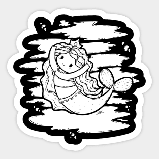 Cute Mermaid Illustration Sticker